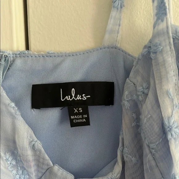 Lulus Floral Blue Tiered Dress - Picture 2 of 4